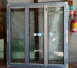 PORTA FINESTRA 3 ANTEBIANCO FRASSINO, L197,5 X 209,5. €754,64 POSA E TRASPORTO ESCLUSI