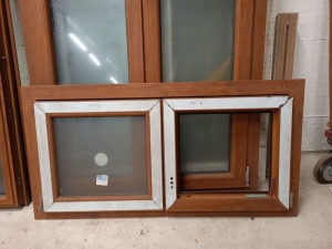 FINESTRA PVC 2ANTE DX ROVERE GOLD, L124 X H59, €263,58